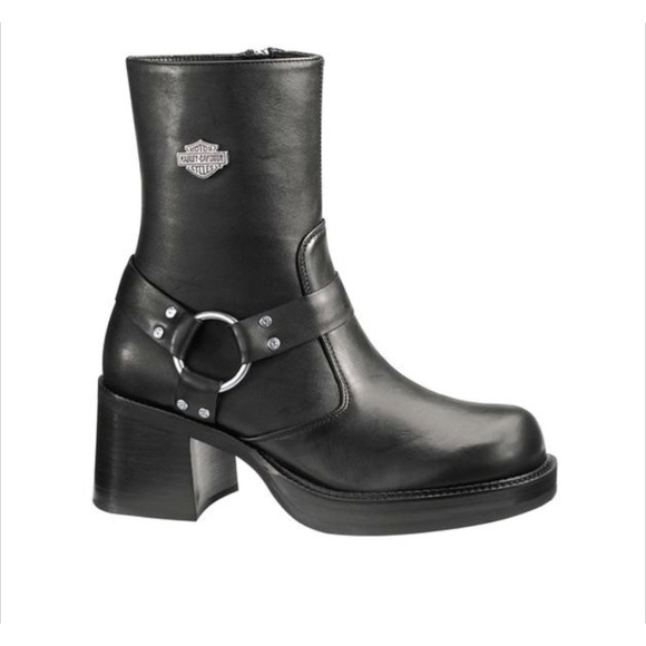 Harley-Davidson Shoes - Harley Davidson black motorcycle boots
